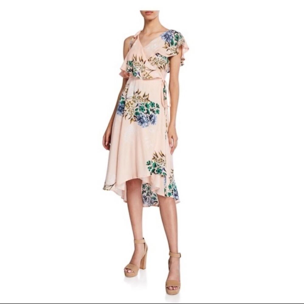 Dex Floral Ruffle Wrap Dress Size XS New without tags